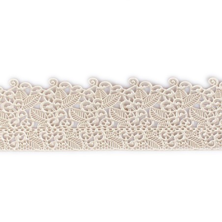 ENCAJE FLORAL COMESTIBLE PERLADO