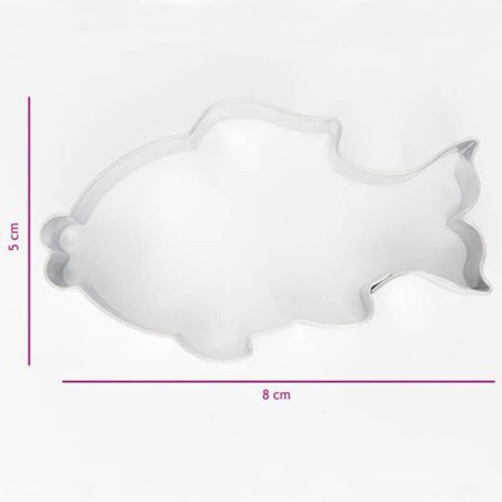 Cortador de galletas pez 8cm