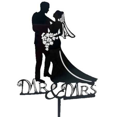 Topper tarta boda - Abrazo