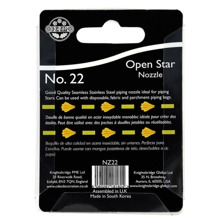 Boquilla 22 estrella abierta