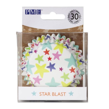 30 CAPSULAS PARA MAGDALENAS - ESTRELLAS