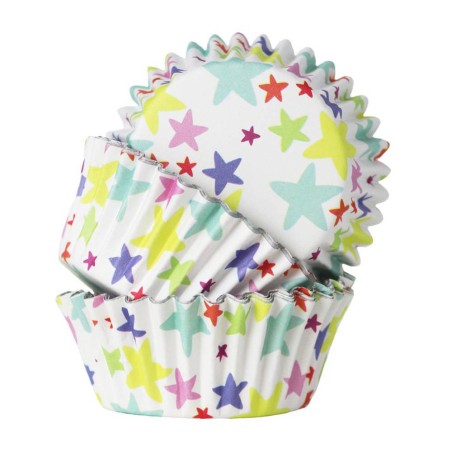 30 CAPSULAS PARA MAGDALENAS - ESTRELLAS