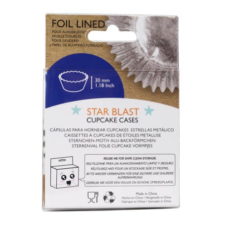 30 CAPSULAS PARA MAGDALENAS - ESTRELLAS