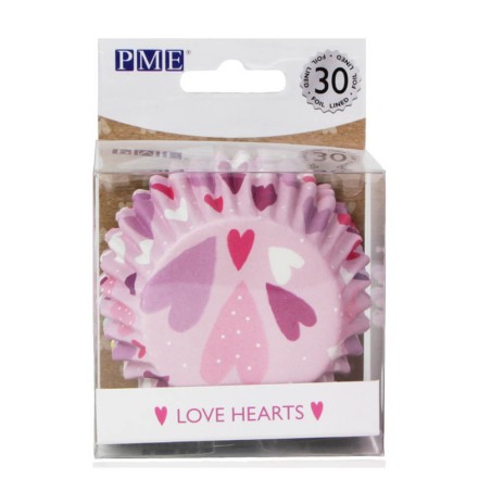 30 CAPSULAS PARA MAGDALENAS - CORAZONES