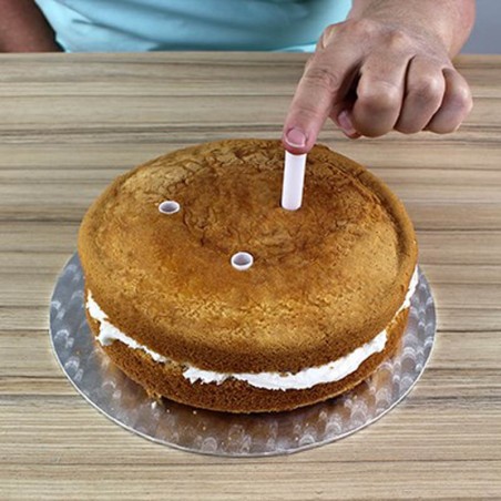 4 pilares para tarta - 30cm fáciles de cortar