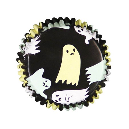 Cápsulas cupcakes aluminio fantasmas
