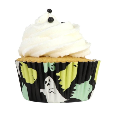 Cápsulas cupcakes aluminio fantasmas