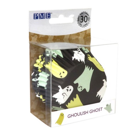 Cápsulas cupcakes aluminio fantasmas