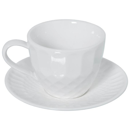 6 TAZAS DE TÉ - BLANCO ROMBOS