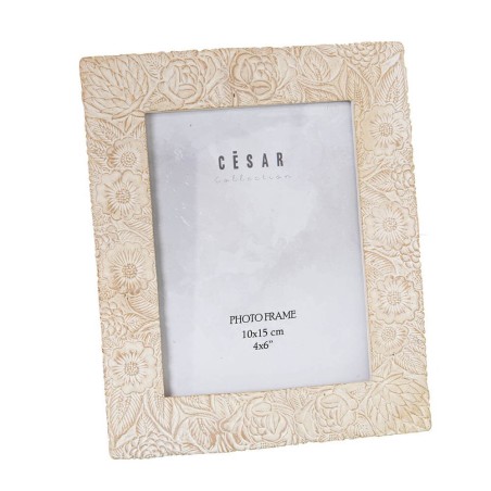 MARCO DE FOTOS 10X15 BLANCO ENVEJECIDO