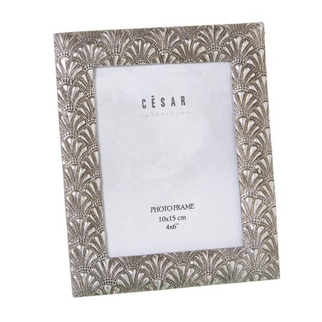 MARCO DE FOTOS 10X15CM PLATEADO ABANICOS
