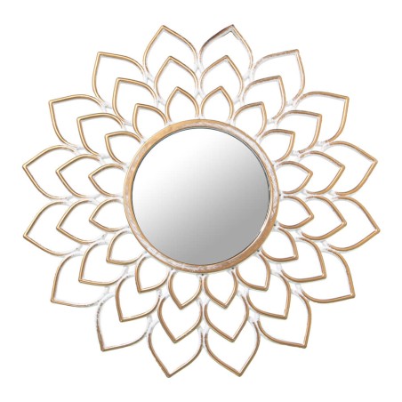 ESPEJO DECORACION BLANCO -DORADO