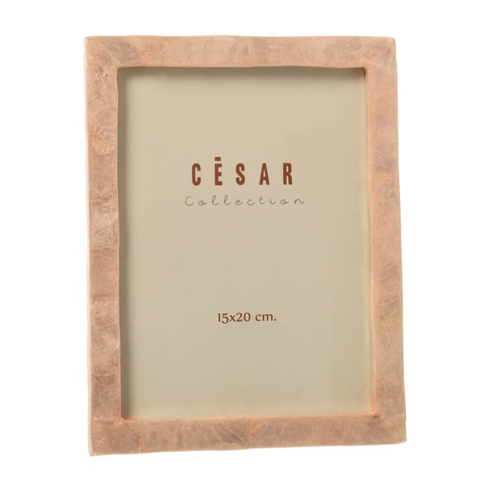 MARCO DE FOTOS NÁCAR 15X20CM ROSA