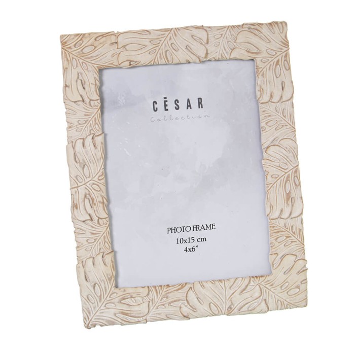MARCO DE FOTOS 10X15CM BLANCO ENVEJECIDO