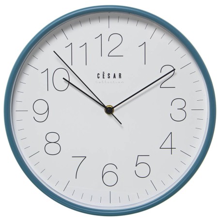 RELOJ PARED AZUL