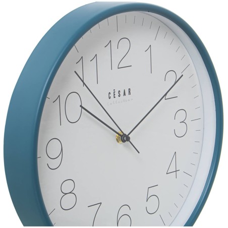 RELOJ PARED AZUL