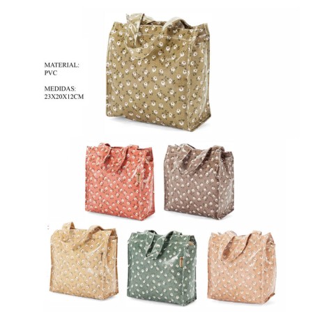 BOLSA DE COMPRA PVC FLORES
