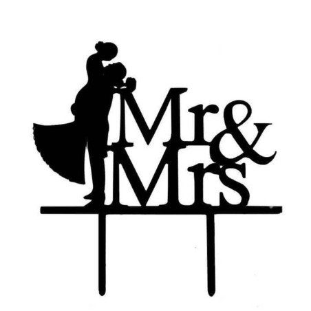 Topper tarta boda - MR&MRS
