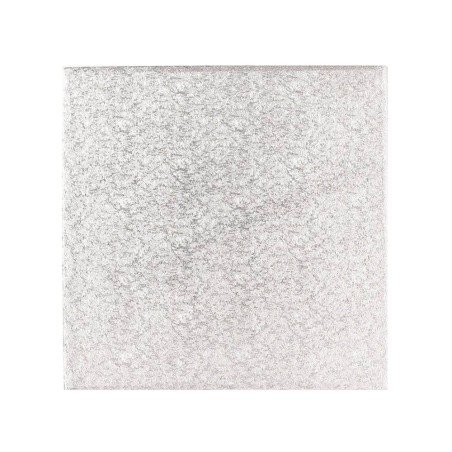 Base tarta cuadrada 30cm 12mm plata