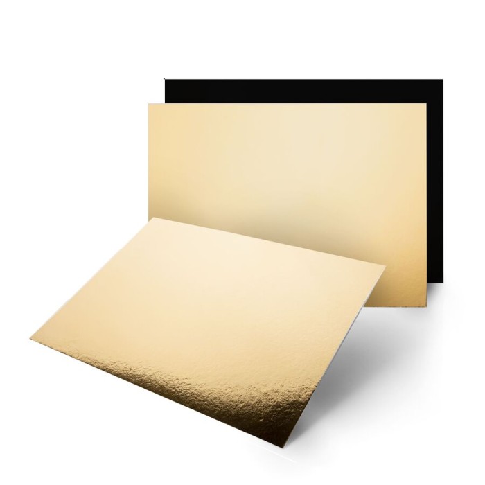 BASE PARA TARTA 25X35CM 2MM ORO /NEGRO
