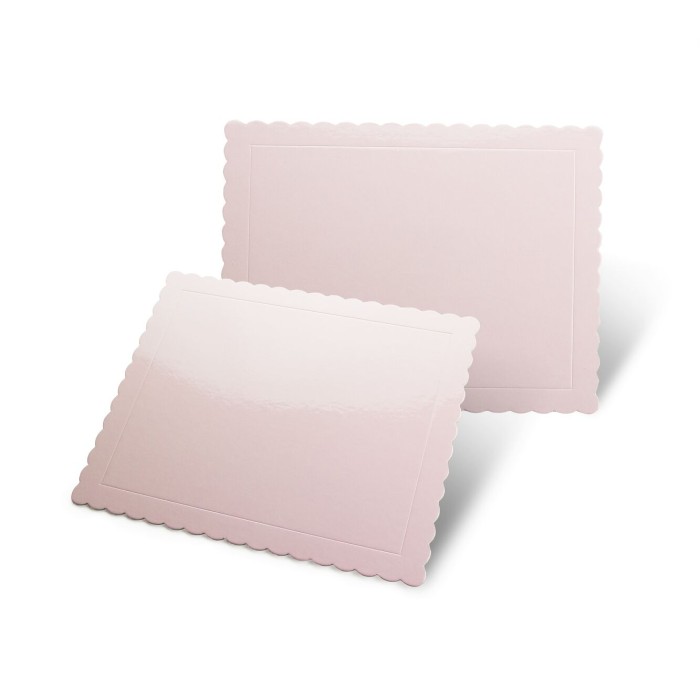 BASE PARA TARTA 30X25CM 3MM ROSA BEBE