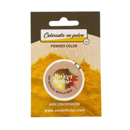 COLORANTE ALIMENTARIO EN POLVO - ORO METALICO 3GR