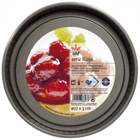 MOLDE TARTA 29X3CM DESMONTABLE RIZADO