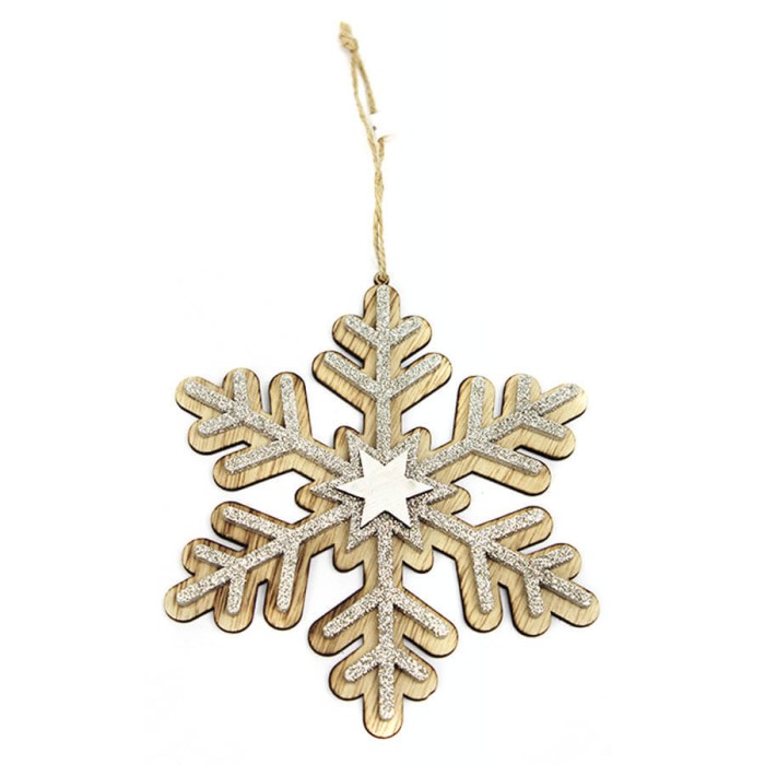 ADORNO DE NAVIDAD - COPO DE NIEVE PLATA