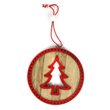 ADORNO DE NAVIDAD - BOLA ROJA ARBOL