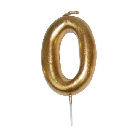 VELA CUMPLEAÑOS Nº 0 DORADA
