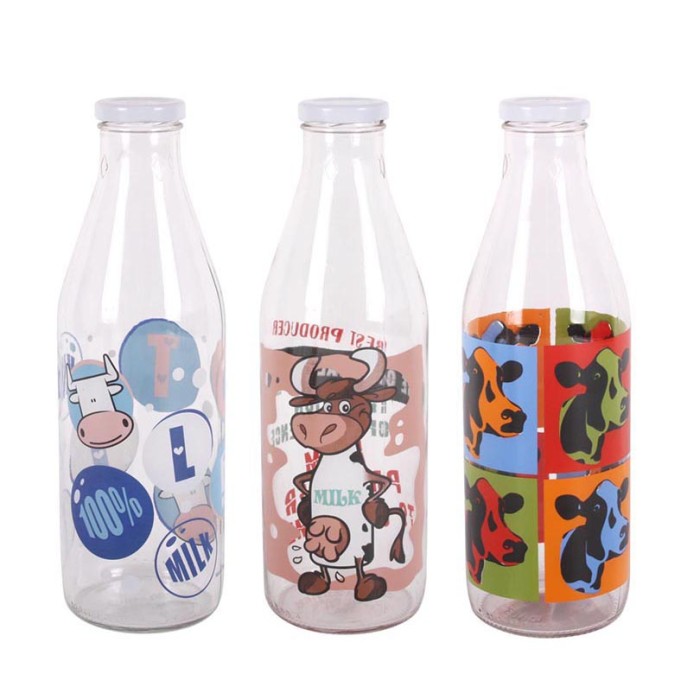 BOTELLA VIDRIO 1 LITRO MODELO LECHE