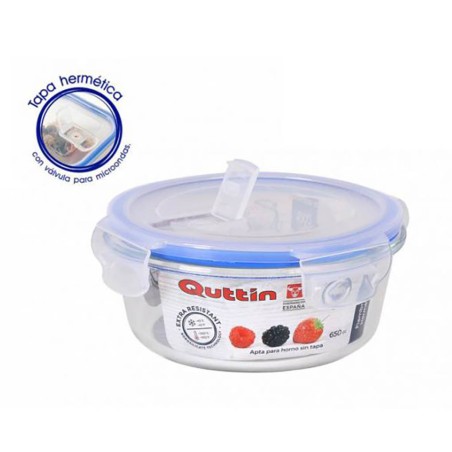 TUPPER CRISTAL - REDONDO/HERMÉTICO 15CM