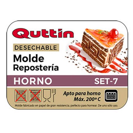 7 Moldes desechables corazón 12x4cm