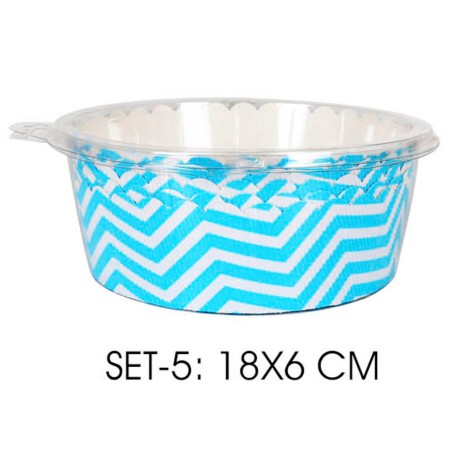 5 Moldes desechables para tarta 18x6cm