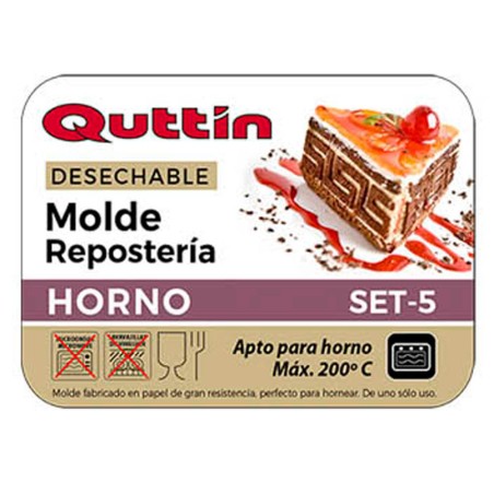 5 Moldes desechables para tarta 18x6cm