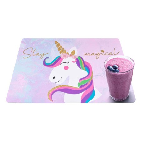 Mantel individual unicornio 30x45cm