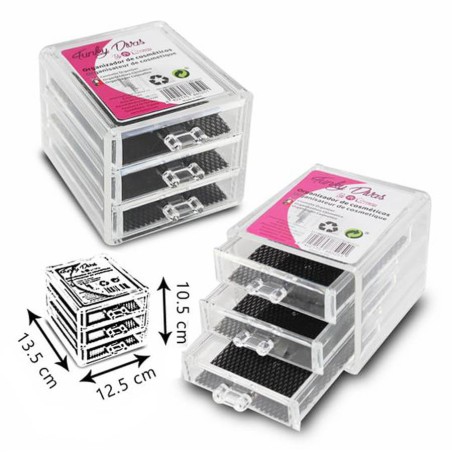 ORGANIZADOR 3 CAJONES METACRILATO