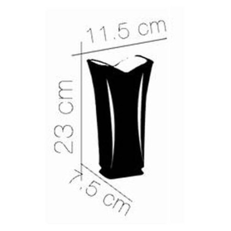 JARRON DE CRISTAL 11.5X11.5X23CM