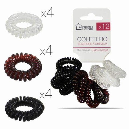 12 GOMAS DE PELO ESPIRAL