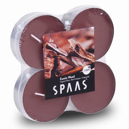 4 VELAS AROMATICAS MADERA