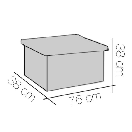 PUFF NEGRO 76X38CM TERCIOPELO