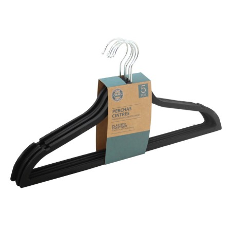 5 perchas delgadas plastico 44.8x24cm