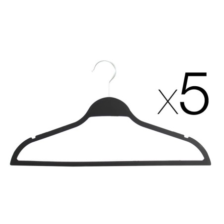 5 perchas delgadas plastico 44.8x24cm