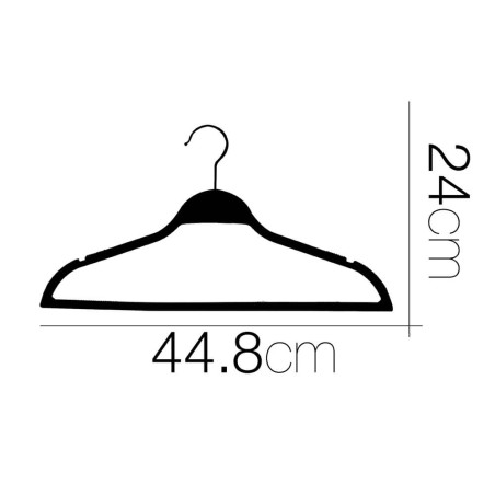 5 perchas delgadas plastico 44.8x24cm