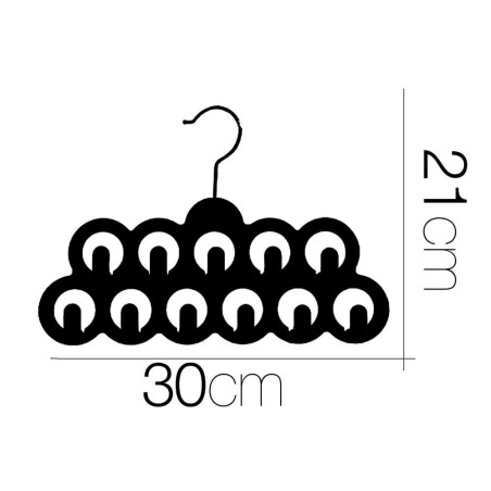 Percha de terciopelo pañuelos 30x21cm