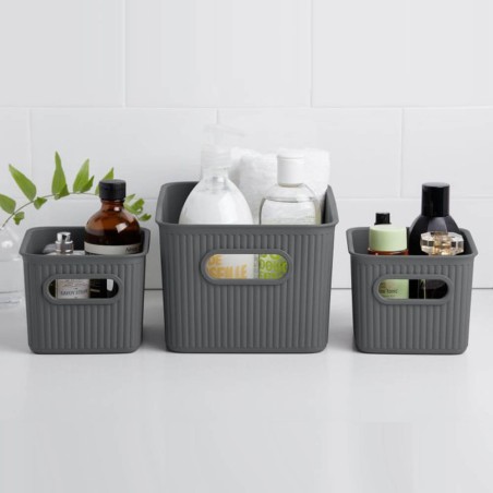 CESTO ALMACENAJE 1.50L GRIS