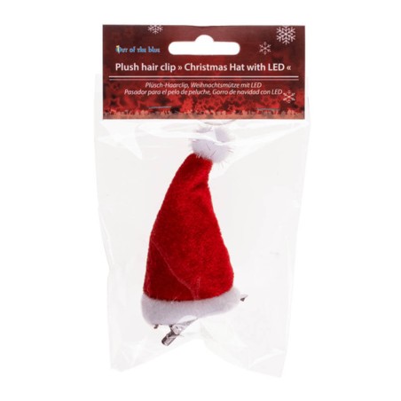 Pinza pelo con luces - Gorrito Papá Noel