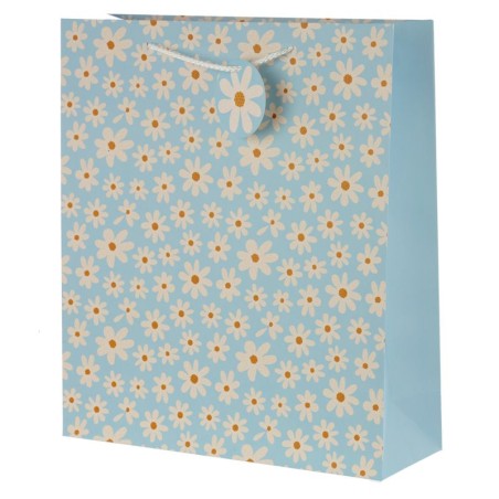 BOLSA REGALO -MARGARITAS PAPEL 40X35X12CM