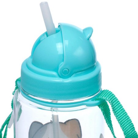 Botella infantil con pajita - Mascotas 450ml