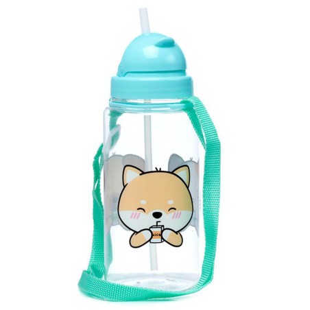 Botella infantil con pajita - Mascotas 450ml